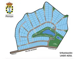 mapa lago azul