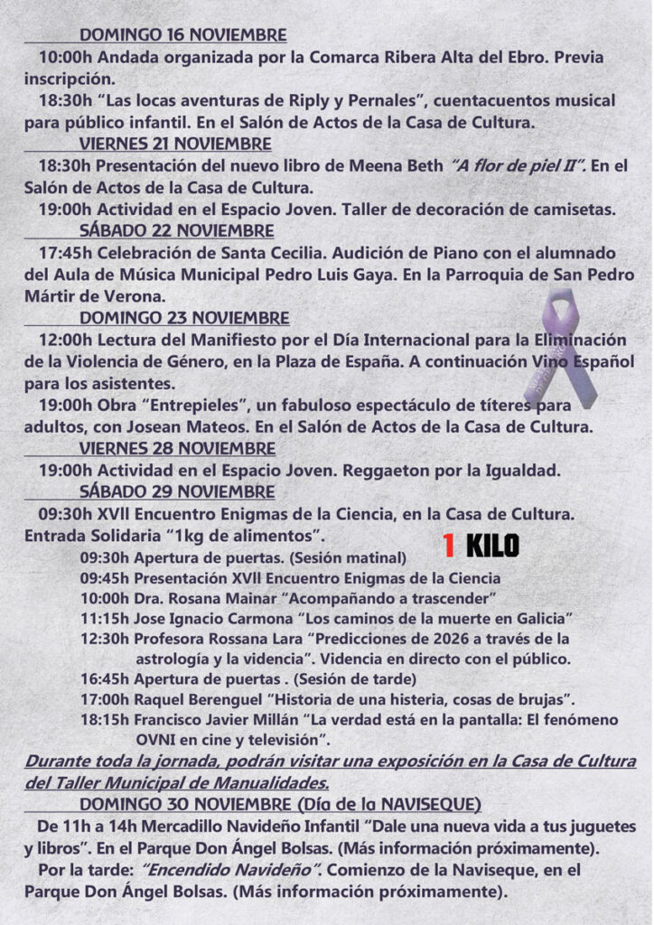 Noviembre cultural 2025