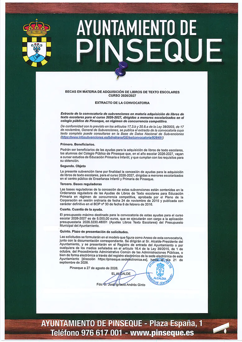 Becas libros texto 26/27